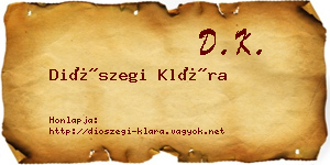 Diószegi Klára névjegykártya